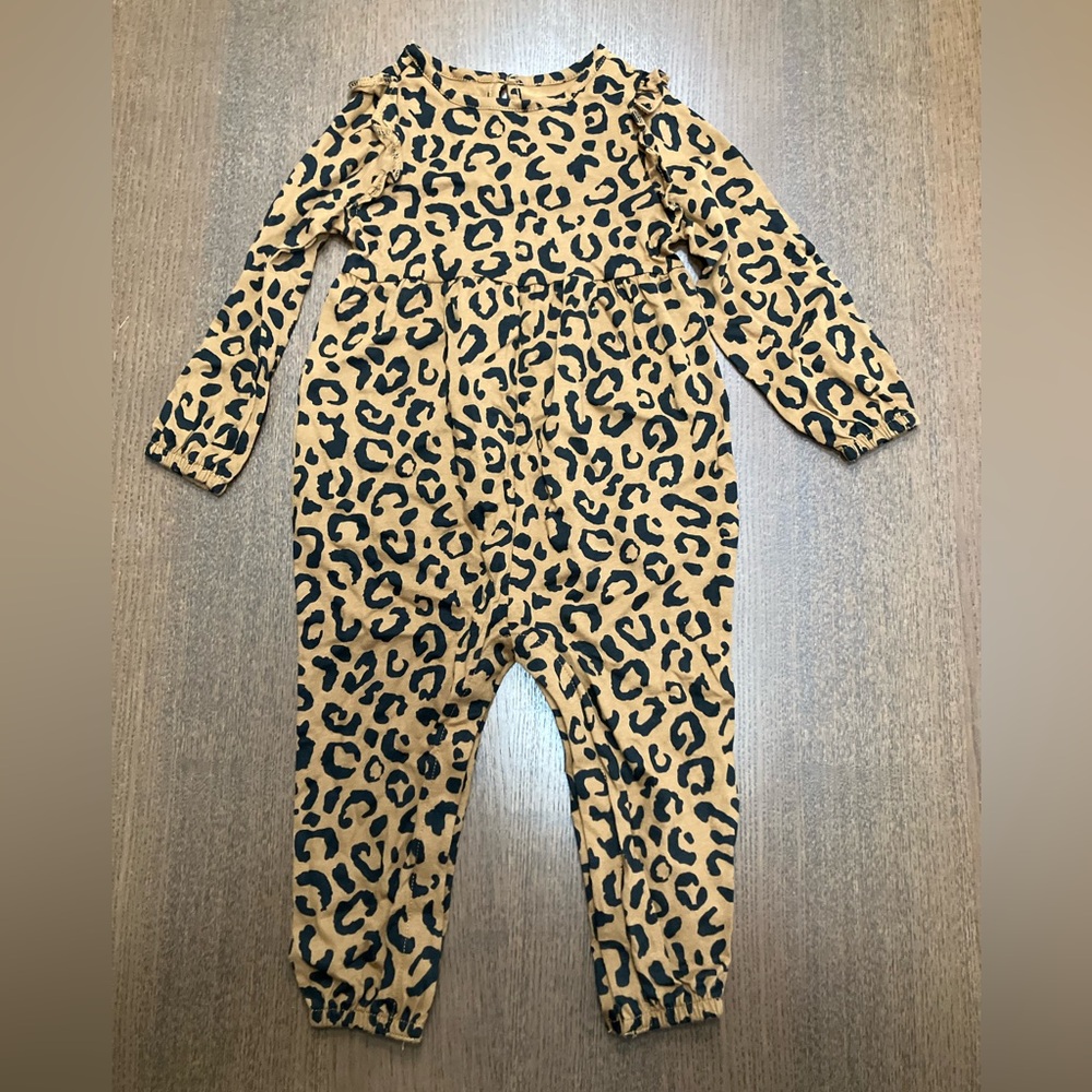 Old Navy Tan and Black Leopard Print One Piece